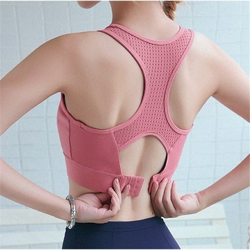 運動內衣 固定胸墊 女背心式防震跑步聚攏定型 瑜伽美背文胸 外穿 大胸 現貨【Sandman Sports】