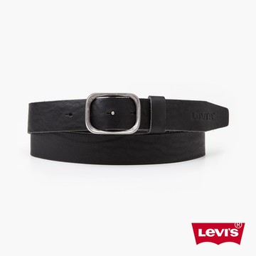 Levis 男款 真皮皮帶 / 簡約幾何釦頭 黑