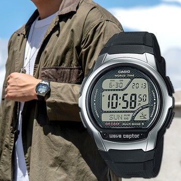 【高CP值 日本限定電波】現貨 CASIO 卡西歐 WV-58R-1A 運動型男數位顯示電波橡膠腕錶/黑 WV-58R-1AJF 世界六局電波對時 日期顯示 夜光 日限電波 手錶 原廠保固 熱賣中!