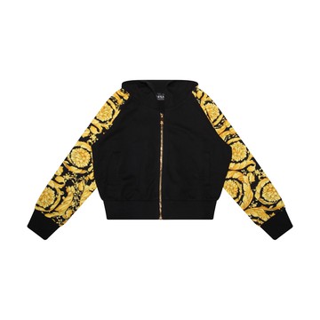 Versace - Black And Gold Cotton Baroque Sweatshirt