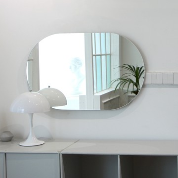 Awesomeframe 無框橢圓形壁掛鏡  透明