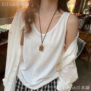 【遮副乳顯瘦】寬鬆慵懶風 棉質吊帶背心女 基礎款 百搭 無袖背心 小可愛 外穿 內搭 小背心 棉質背心 吊帶上衣 背心上