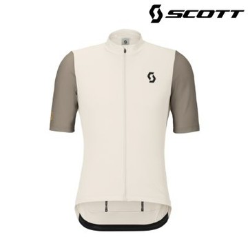 SCOTT Endurance 男性短袖車衣｜棉白-拿鐵棕 (S-XXL) 自行車衣 單車上衣