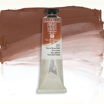 SENNELIER 申內利爾 Rive里夫專家級油畫顏料 一般色 熟赭(焦茶紅) N130312.211  40ml  1色
