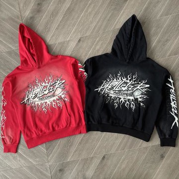 HELLSTAR STUDIOS RECORDS HOODIE 洗水男女套頭帽衫衛衣
