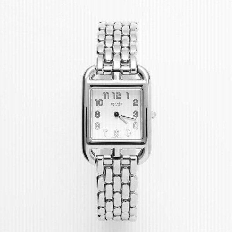 HERMESシルバー ゴールド アナログ時計 HERMES エルメス プロフィール ウォッチ 腕時計 コンビ シルバー