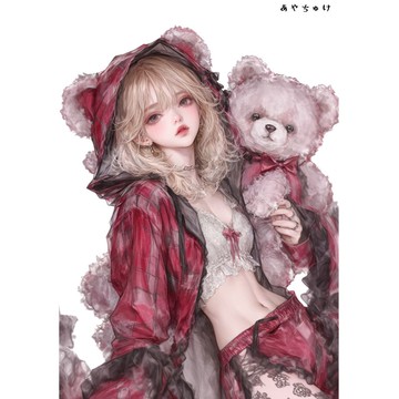 【3 月新品 2】07-095-0022 人物貼紙 動物與女孩蕾絲