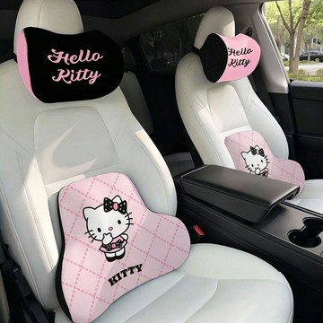 ✨臺灣出貨✨kitty汽車腰靠護腰靠墊腰墊車載座椅腰託主駕駛座記憶棉可愛女生