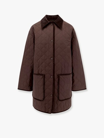 Recycled nylon jacket with velvet profiles - TOTEME - gender_Woman