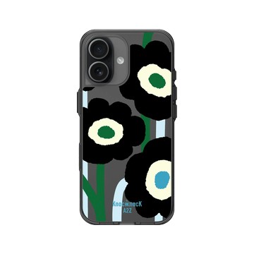 iPhone 17 Clear (相機按鈕) 酷墨灰 - Knock Knock A2Z - 左擺右擺花