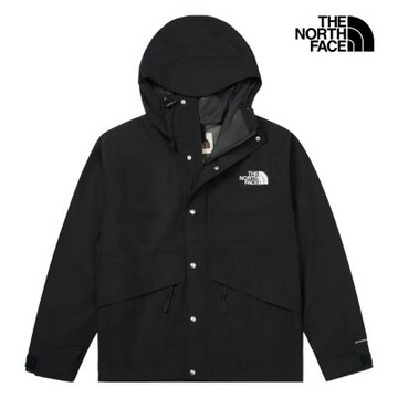 【The North Face 官方旗艦】 【經典ICON】北面男款黑色防水透氣舒適連帽衝鋒衣｜8AKJJK3