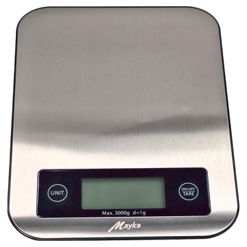 Mayka 明家 304不鏽鋼電子料理秤 最大秤量3kg 最小單位1g  MIG-KS1-3  1個