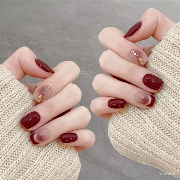 💥加一爆款💥現貨 隔日達【暴富手】新年紅穿戴甲 亮片穿戴甲 純欲穿戴甲 簡約穿戴甲 日常穿戴甲 短款美甲 短方穿戴甲