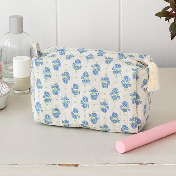 《Rex LONDON》絎縫化妝包(矢車菊16cm)