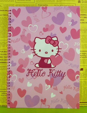 【震撼精品百貨】Hello Kitty 凱蒂貓 筆記本 粉愛心【共1款】 震撼日式精品百貨
