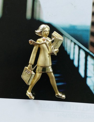 Vintage Jewelry 忙碌女子 業務 職業婦女 別針  胸針