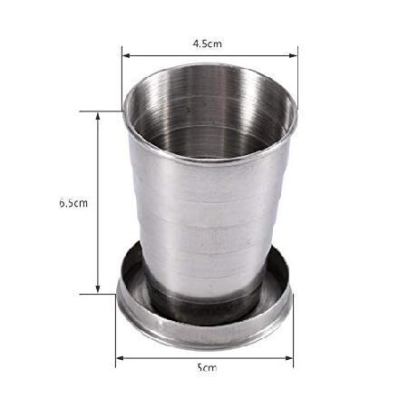 Guys of the Universe Folding Stainless Steel Camping Coffee Mug Piece Set Cups for Survival Gear 並行輸入品