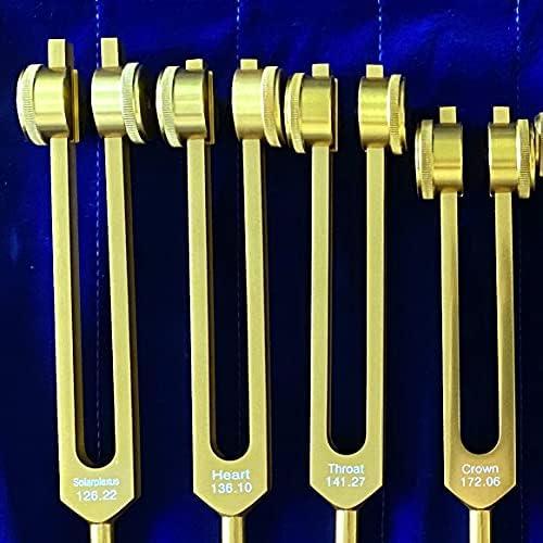 ENERGYSOUND Chakras  Soul Purpose Weighted Tuning Forks Striker and Pouch Included