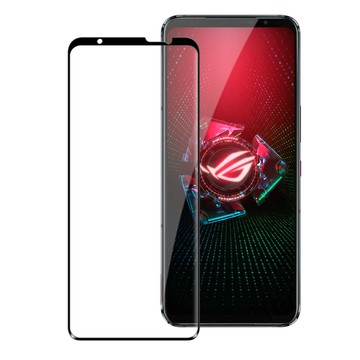 X mart Xmart for ASUS ROG Phone 5 ZS673KS 超透滿版 2.5D鋼化玻璃貼-黑
