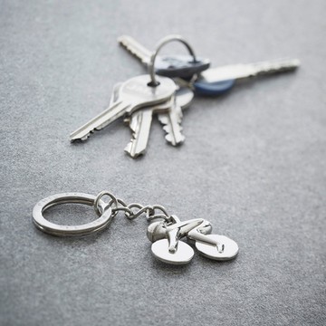 《Philippi》自行車鑰匙圈-亮銀-- 吊飾 鎖匙圈