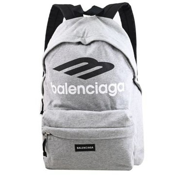 BALENCIAGA Explorer系列 3B Stencil 棉質混紡個性雙肩後背包(灰)