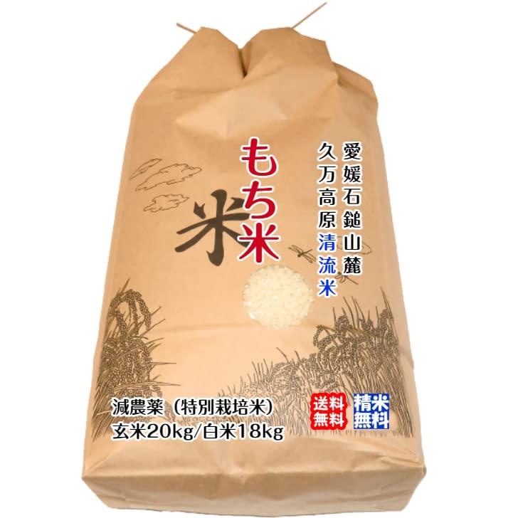 宇和海の幸問屋 2023年産 石鎚山麓 久万高原 もち米 白米 18kg 清流米 減農薬 特別栽培米