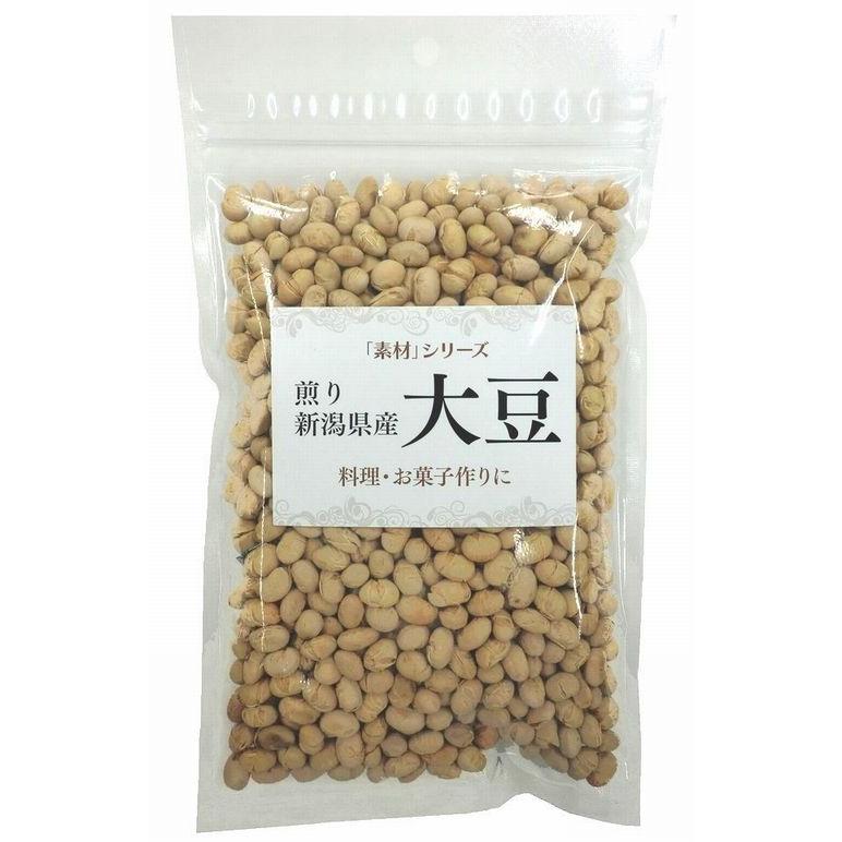 （豆菓子）　新潟県産煎り大豆 （200ｇ） 新潟県産大豆を熱風で煎ることで柔らかくしあがっています。