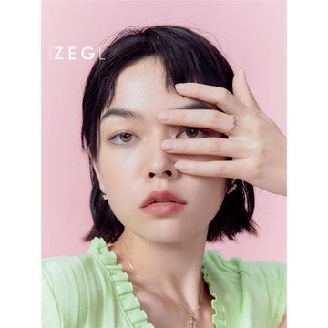 ZEGL日式輕奢彩色戒指女小眾設計秋冬新款指環時尚個性食指尾戒