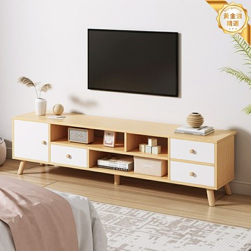 【北歐簡約組合】電視櫃茶几組合 客廳傢俱 電視櫃 茶几 地櫃 儲物櫃 實木腿穩固 小戶型適用 現代簡約風格