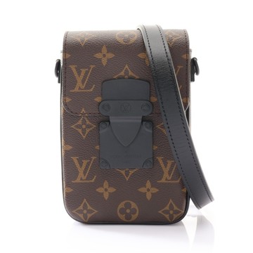 LOUIS VUITTON LV 路易威登 S-Lock 直式隨身錢包 肩背包 棕色 原花帆布 M81522 【二手名牌BRAND OFF】
