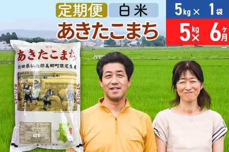 《定期便6ヶ月》令和5年産 あきたこまち特別栽培米5kg（5kg×1袋）×6回 計30kg秋田県産あきたこまち 6か月 6ヵ月 6カ月 6ケ月 秋田こまち お米 秋田