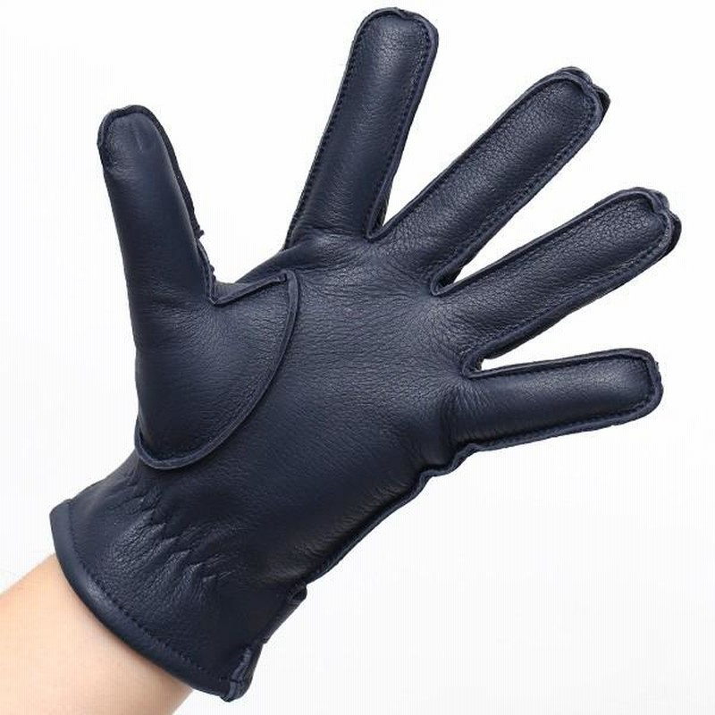 美品☆メンズ☆手袋☆ネイビー☆ブルー☆グラデーション☆シープスキン☆ 手袋 メンズ レザー 本革 ブルー ネイビー 青色 ディアスキン(鹿