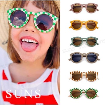 【SUNS】兒童時尚墨鏡 復古圓框太陽眼鏡 太陽眼鏡 抗UV(221)