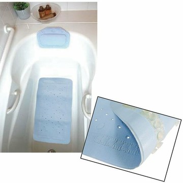 PVC浴廁止滑墊 - 大吸盤式  附排水孔 浴缸內、洗滌處皆可放 防滑 銀髮族 老人用品*可超取* [ZHCN1757]