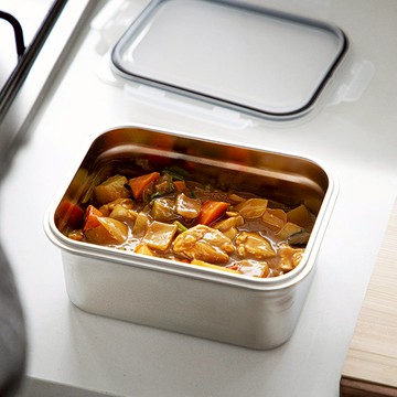 卡扣式304不鏽鋼保鮮盒(附蓋)-3.2L-3入 單一規格