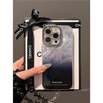 適用蘋果16Pro手機殼iPhone17proMax小眾簡約ins黑色冰川紋15plus個性高級感13鏡頭全包14保護套12pm新款2024