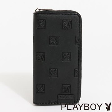 PLAYBOY - 拉鍊長夾  Quest系列 - 黑色