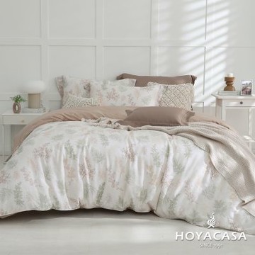 HOYACASA 雙人抗菌天絲兩用被床包四件組-森語秋光