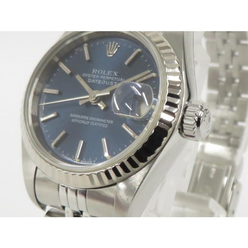 中古】ROLEX デイトジャスト 自動巻き SS ブルー文字盤 69174 U番 ...