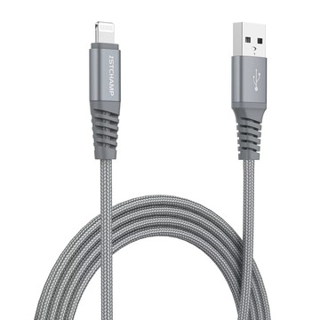 USB-A to Lightning傳輸充電線 First Champion MFi認證 Lightning USB 數據線 充電線 充電傳輸線 1.2M - 灰色