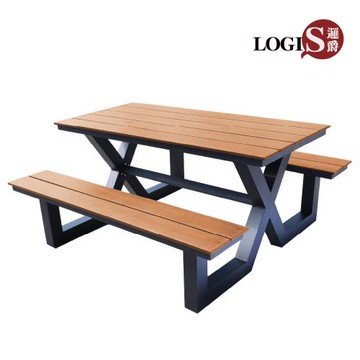 LOGIS邏爵家具-木紋塑木&鋁合金庭院桌椅【CC-89】