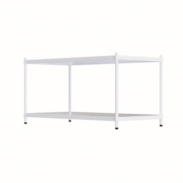 【dayneeds】極致工藝 120X60X75cm 二層鐵板架/二色可選白色