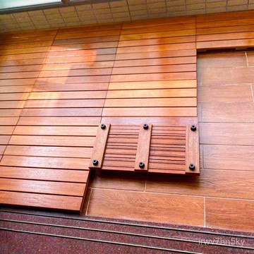 【廠家直銷】防腐木露臺地闆田園風天臺木地闆戶外陽臺架高架空實木闆材露臺