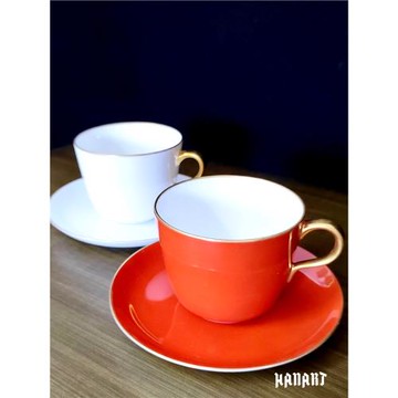 日本大倉陶園OKURA ART CHINA咖啡杯碟對杯套裝 日本喫茶店名店用