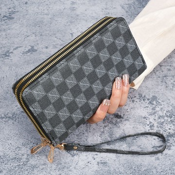 Bag House👜 錢包女款大容量零錢包雙拉鏈女式手拿包女款多功能手機包老人錢包