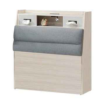 文創集 艾蘿3.5尺單人貓抓皮床頭箱(不含床底＋不含床墊)-110x33x112cm免組