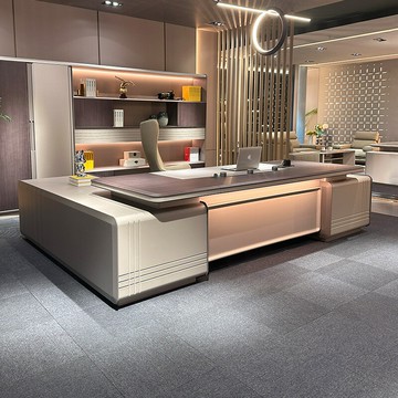 老板桌總裁董事長辦公桌高級感大班臺經理辦公室桌辦公桌椅組合