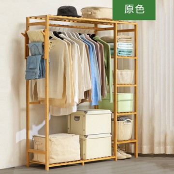 【HappyLife】楠竹經典款櫃式實木落地衣帽架-加長款 123x30x145cm Y9903
