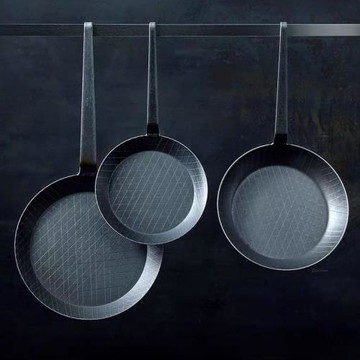 出口碳鋼煎鍋家用煎牛排煎蛋煎餅/戶外露營/2.5mm厚度/燃氣電磁爐