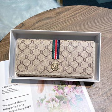 高級感真皮錢包女長款2024歐美新款大容量氣質錢夾卡包一體手機包